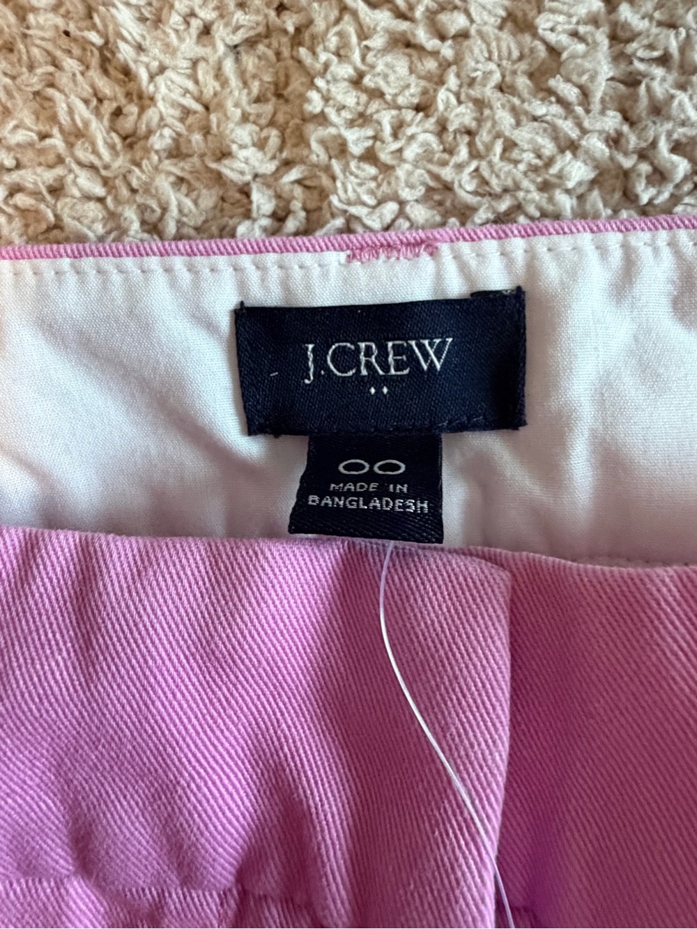J.Crew Factory NWT 5" Classic Chino Shorts Pink Size 00 - Picture 4 of 4